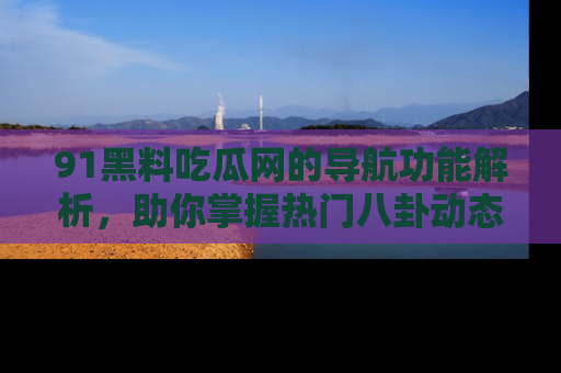 91黑料吃瓜网的导航功能解析，助你掌握热门八卦动态