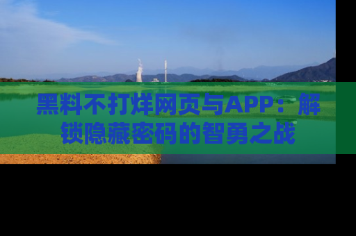 黑料不打烊网页与APP：解锁隐藏密码的智勇之战