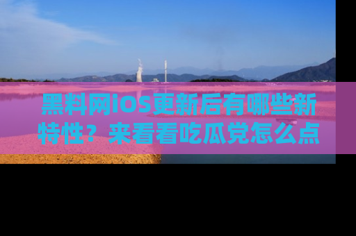 黑料网iOS更新后有哪些新特性？来看看吃瓜党怎么点评！