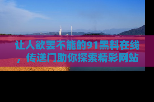 让人欲罢不能的91黑料在线，传送门助你探索精彩网站内幕！