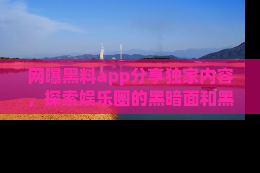 网曝黑料app分享独家内容,探索娱乐圈的黑暗面和黑料